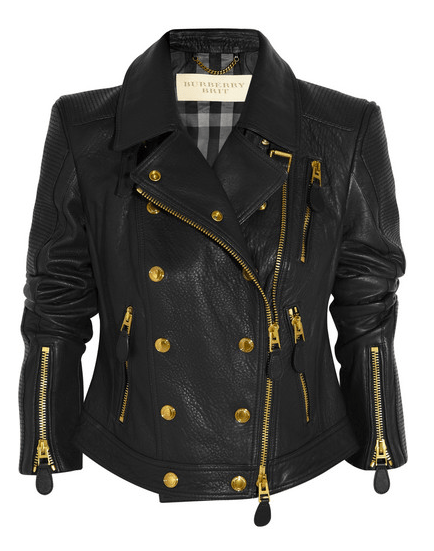 Burberry Brit Textured leather biker jacket 1995